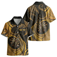 Personalised New Zealand Gold Darts Kid Hawaiian Shirt Maori Fern Curve Style