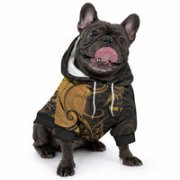 New Zealand Gold Darts Pet Hoodie Maori Fern Curve Style