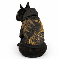 New Zealand Gold Darts Pet Hoodie Maori Fern Curve Style