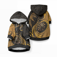 New Zealand Gold Darts Pet Hoodie Maori Fern Curve Style