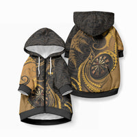 New Zealand Gold Darts Pet Hoodie Maori Fern Curve Style