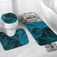 Personalised New Zealand Turquoise Darts Bathroom Set Maori Fern Curve Style