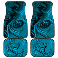 New Zealand Turquoise Darts Car Mats Maori Fern Curve Style