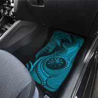 New Zealand Turquoise Darts Car Mats Maori Fern Curve Style