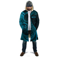 Personalised New Zealand Turquoise Darts Cloak Maori Fern Curve Style