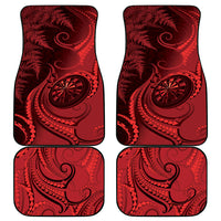 New Zealand Red Darts Car Mats Maori Fern Curve Style