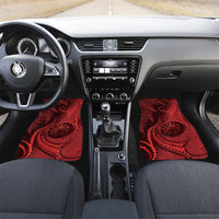 New Zealand Red Darts Car Mats Maori Fern Curve Style