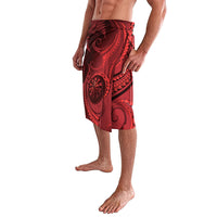 New Zealand Red Darts Lavalava Maori Fern Curve Style