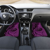 New Zealand Purple Darts Car Mats Maori Fern Curve Style