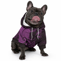 New Zealand Purple Darts Pet Hoodie Maori Fern Curve Style