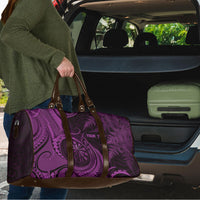 Personalised New Zealand Purple Darts Travel Bag Maori Fern Curve Style