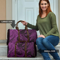 Personalised New Zealand Purple Darts Travel Bag Maori Fern Curve Style