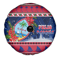 Guam Christmas Spare Tire Cover Guaman Seal Poinsettia Felis Pasgua LT05 - Polynesian Pride