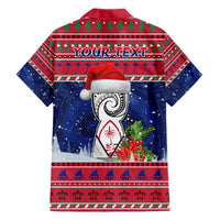 Personalized Guam Christmas Hawaiian Shirt Guaman Seal Poinsettia Felis Pasgua LT05 - Polynesian Pride