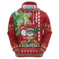 Personalised Hawaii Christmas Hoodie Funny Santa Claus Surf Mele Kalikimaka