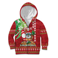 Personalised Hawaii Christmas Kid Hoodie Funny Santa Claus Surf Mele Kalikimaka