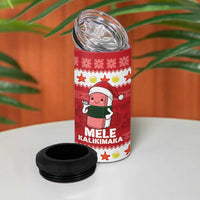 Hawaii Funny Christmas 4 in 1 Can Cooler Tumbler Spam Musubi Santa