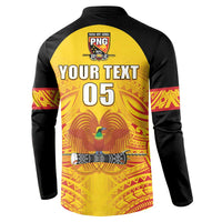 Papua New Guinea Rugby Custom Button Sweatshirt Kumul Pride Go Champions