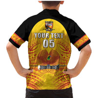 Papua New Guinea Rugby Custom Family Matching Mermaid Dress and Hawaiian Shirt Kumul Pride Go Champions