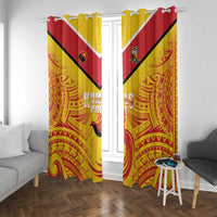 Papua New Guinea Rugby Window Curtain Kumul Pride Go Champions
