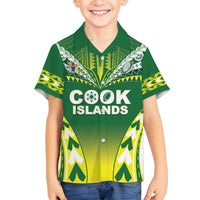 Cook Islands Rugby Custom Family Matching Tank Maxi Dress and Hawaiian Shirt The Kukis Go Champions