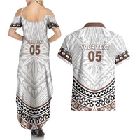 Fiji Rugby Custom Couples Matching Summer Maxi Dress and Hawaiian Shirt Fijian Bati Go Champions