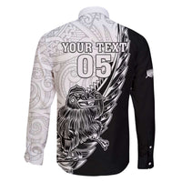 New Zealand Kiwi Rugby Custom Family Matching Off The Shoulder Long Sleeve Dress and Hawaiian Shirt Go Champions Maori Pattern LT05 - Polynesian Pride