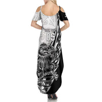 New Zealand Kiwi Rugby Custom Family Matching Summer Maxi Dress and Hawaiian Shirt Go Champions Maori Pattern