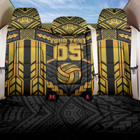 Custom Polynesia Beach Volleyball Back Car Seat Cover Gold Polynesian Tribal Pattern LT05 One Size Gold - Polynesian Pride