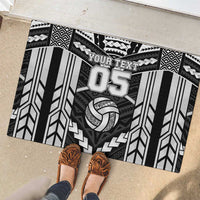 Custom Polynesia Beach Volleyball Rubber Doormat Polynesian Tribal Pattern - Polynesian Pride