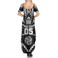 Custom Polynesia Beach Volleyball Summer Maxi Dress Polynesian Tribal Pattern - Polynesian Pride