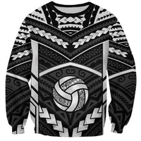 Custom Polynesia Beach Volleyball Sweatshirt Polynesian Tribal Pattern - Polynesian Pride