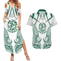 Custom Hawaii Volleyball Couples Matching Summer Maxi Dress and Hawaiian Shirt Polynesian Pattern - Polynesian Pride