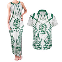 Custom Hawaii Volleyball Couples Matching Tank Maxi Dress and Hawaiian Shirt Polynesian Pattern - Polynesian Pride