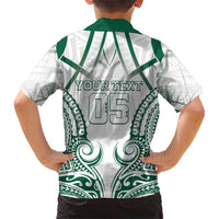 Custom Hawaii Volleyball Family Matching Long Sleeve Bodycon Dress and Hawaiian Shirt Polynesian Pattern - Polynesian Pride