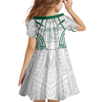 Custom Hawaii Volleyball Kid Short Sleeve Dress Polynesian Pattern - Polynesian Pride
