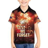 Honouring The ANZAC Spirit Family Matching Off Shoulder Short Dress and Hawaiian Shirt Gallipoli Lest We Forget