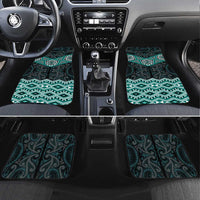 New Zealand Aotearoa Car Mats Turquoise Taniko Art Maori Pattern