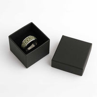 New Zealand Aotearoa Classic Ring Yellow Taniko Art Maori Pattern