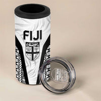 Custom Fiji 2026 Rugby 4 in 1 Can Cooler Tumbler Fijian Tapa Pattern LT05 - Polynesian Pride