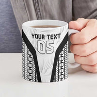 Custom Fiji 2026 Rugby Ceramic Mug Fijian Tapa Pattern