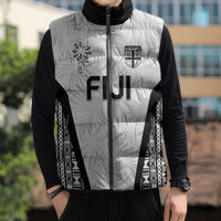 Custom Fiji 2026 Rugby Sleeveless Puffer Jacket Fijian Tapa Pattern