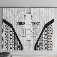Custom Fiji 2026 Rugby Window Curtain Fijian Tapa Pattern