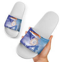 Marshall Islands Remembrance Day Slide Sandals We Will Always Remember