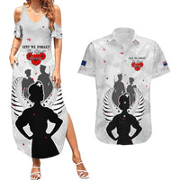 New Zealand ANZAC Day Couples Matching Summer Maxi Dress and Hawaiian Shirt For The Nurse Lest We Forget LT05 White - Polynesian Pride
