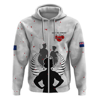 New Zealand ANZAC Day Zip Hoodie For The Nurse Lest We Forget LT05 Zip Hoodie White - Polynesian Pride