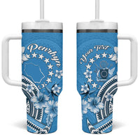 Personalised Penrhyn Gospel Day Tumbler With Handle Cook Islands Tribal Pattern