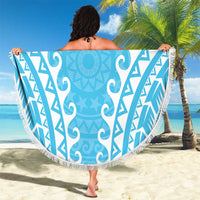 Custom Cook Islands Mauke Beach Blanket Polynesian Tribal Tattoo