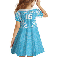 Custom Cook Islands Mauke Family Matching Off The Shoulder Long Sleeve Dress and Hawaiian Shirt Polynesian Tribal Tattoo LT05 - Polynesian Pride