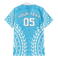 Custom Cook Islands Mauke Family Matching Summer Maxi Dress and Hawaiian Shirt Polynesian Tribal Tattoo LT05 - Polynesian Pride